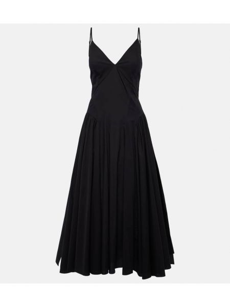 Pamučna midi haljina Tove crna