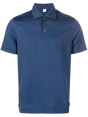 Памучна поло тениска Aspesi синьо