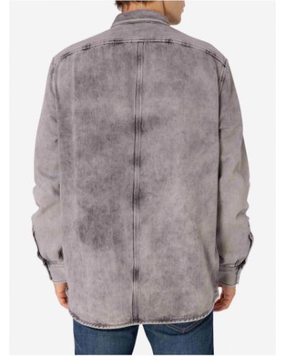 Rifľová košeľa Diesel sivá