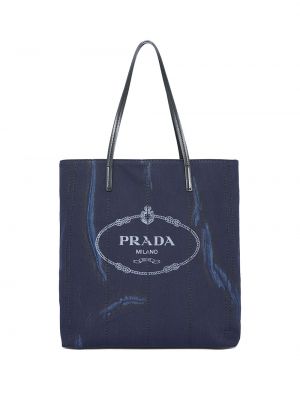 Trykt shoppingbag Prada blå