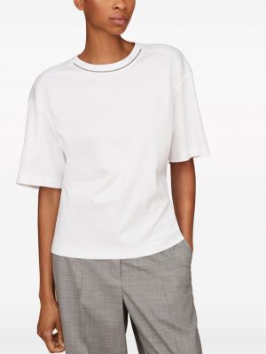 T-shirt en coton Brunello Cucinelli blanc