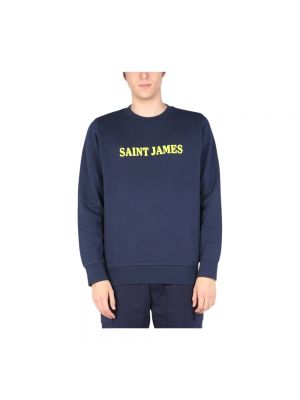 Niebieska bluza z kapturem Saint James