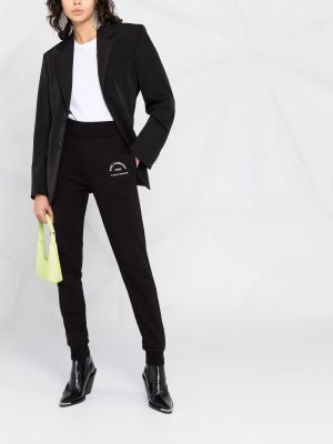 Pantalones con estampado Karl Lagerfeld negro