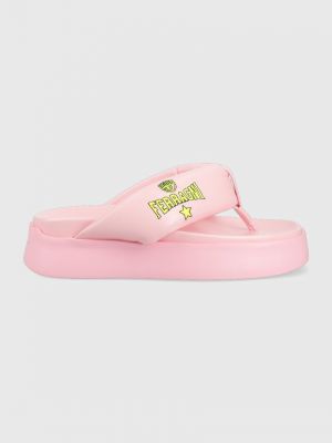 Sandale cu platformă Chiara Ferragni roz