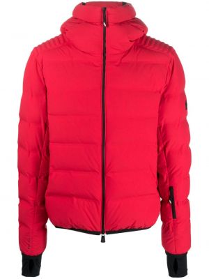 Prošivena pernata jakna Moncler Grenoble crvena