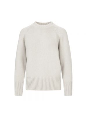 Sweter z kaszmiru z okrągłym dekoltem Fedeli biały