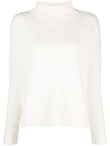 Плетен пуловер Max Mara бяло