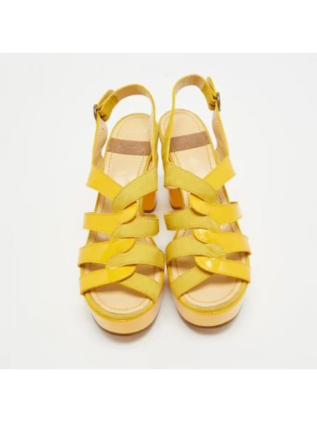 Sandalias de cuero Chloé Pre-owned amarillo