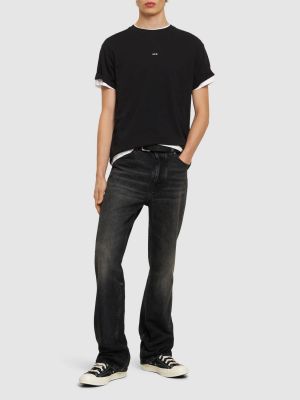 Βαμβακερή μπλούζα από ζέρσεϋ A.p.c. μαύρο