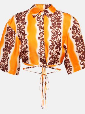 Svilena srajca s cvetličnim vzorcem Christopher Esber