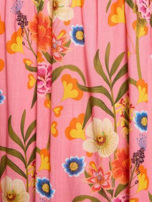 Pamut hosszú ruha Borgo De Nor rózsaszín