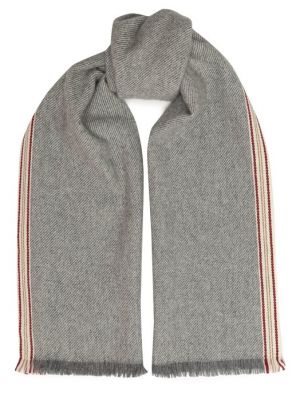 Кашемировый шарф Brunello Cucinelli серый