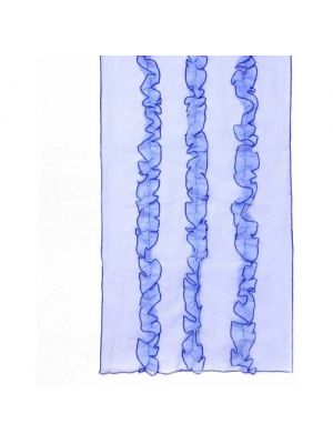 Шарф Basile, натуральный шелк, см, one size синий