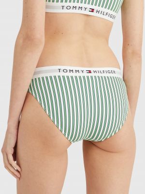 Pruhované slipové plavky Tommy Hilfiger Underwear zelená