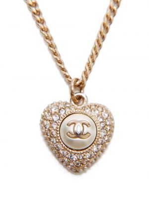 Pendentif de motif coeur Chanel Pre-owned doré