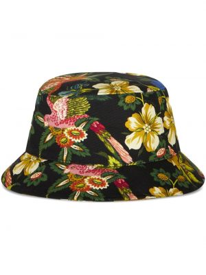 Kapa s cvetličnim vzorcem s potiskom Etro črna