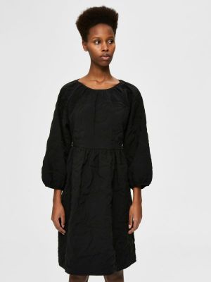 Mini suknele Selected Femme Petite juoda