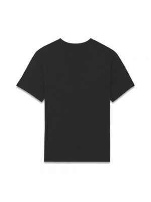 Haftowana koszulka Saint Laurent czarna