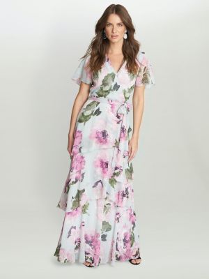 Длинное платье в цветочек с принтом Gina Bacconi