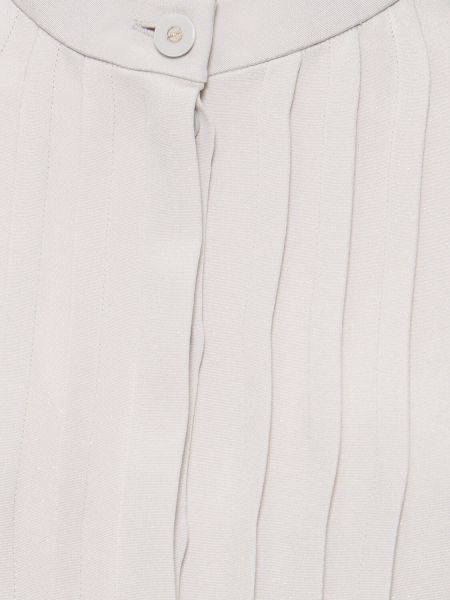 Svilena satenska srajca Giorgio Armani siva