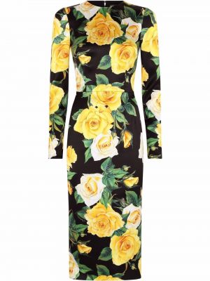 Trykt floral dress Dolce & Gabbana svart