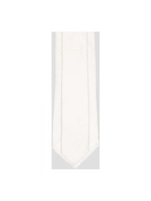 Jedwabny krawat żakardowy Tagliatore biały