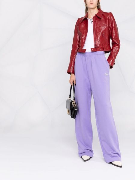 Pantalones de chándal con estampado Balenciaga violeta