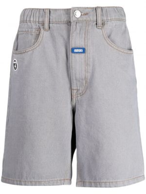 Shorts di jeans ricamati Aape By *a Bathing Ape® grigio
