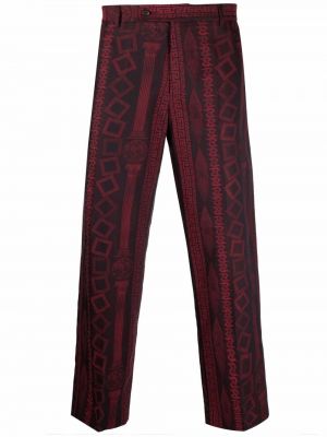 Pantalones de tejido jacquard Aries rojo