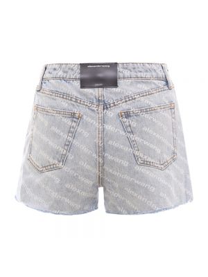 Jeans shorts mit print Alexander Wang blau