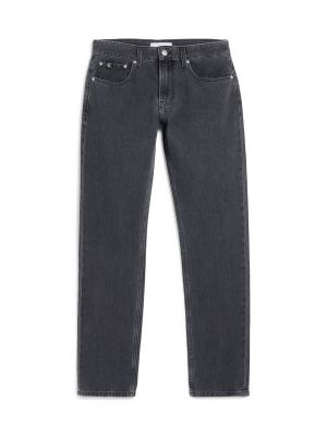 Traperice ravnih nogavica Calvin Klein Jeans crna