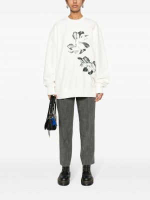 Jersey geblümt sweatshirt mit print Y-3 weiß