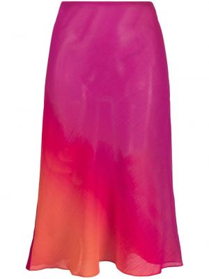 Midirock mit farbverlauf Louisa Ballou pink