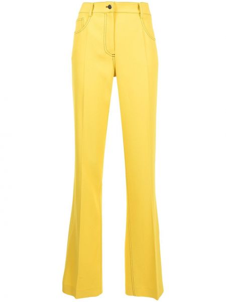 Pantalones de cintura alta Giambattista Valli amarillo