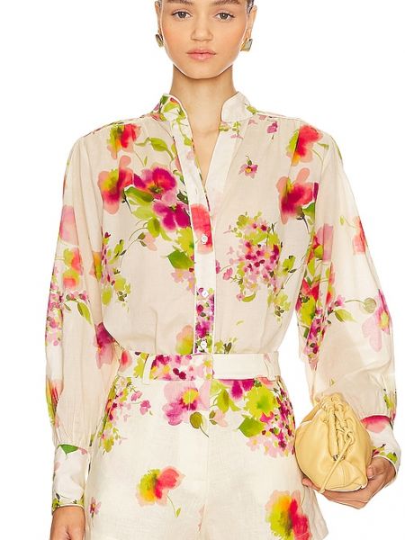 Blusa de flores Karina Grimaldi blanco