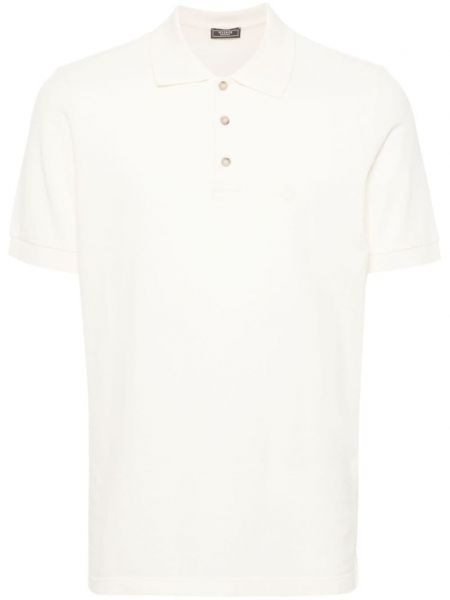 Памучна поло тениска Peserico бяло
