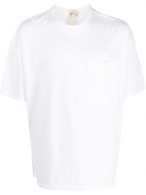 Bavlnené tričko s vreckami Ten C biela