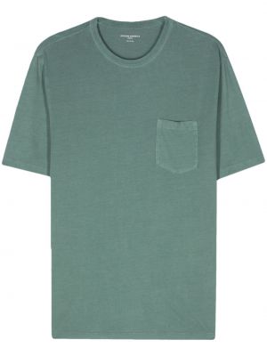 Tričko s vreckami Officine Générale zelená