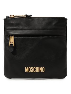 Кожаная сумка Moschino черная