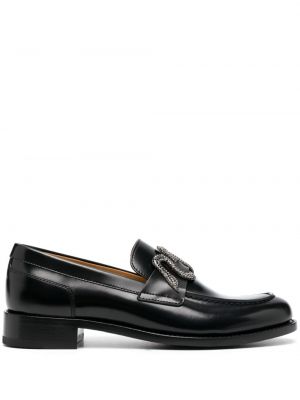 Pantofi loafer din piele Rene Caovilla negru