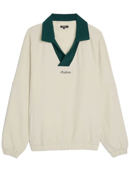 Bluza z nadrukiem z dekoltem w serek Malbon Golf biała
