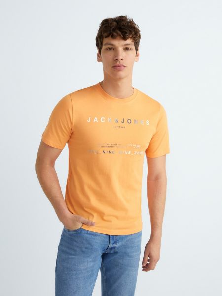Camiseta manga corta Jack & Jones naranja