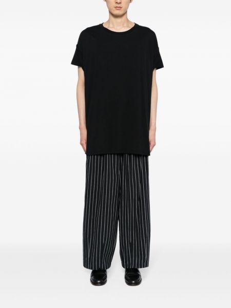 Drapované bavlněné tričko Marina Yee černé