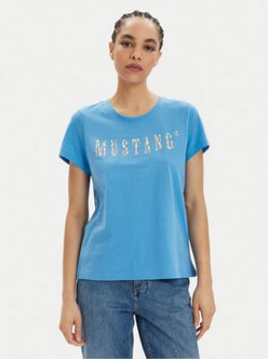 T-shirt large Mustang bleu
