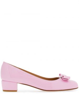 Pantofi cu funde Ferragamo roz