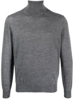 Вълнен пуловер от мерино вълна Canali сиво