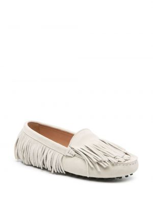 Seemisnahksed loafer-kingad Scarosso valge