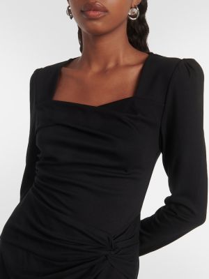 Midi šaty jersey Diane Von Furstenberg černé