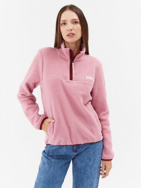 Fleece μπλούζα Napapijri ροζ