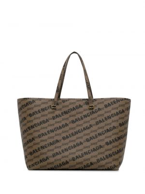 Nákupná taška Balenciaga Pre-owned hnedá